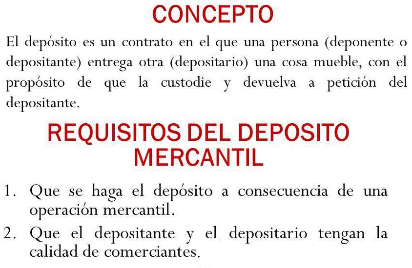 deposito mercantil