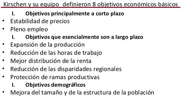 objetivos de politica economica