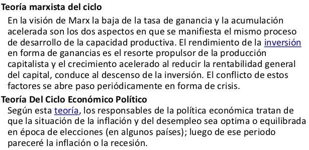 teorias politicas del ciclo economico