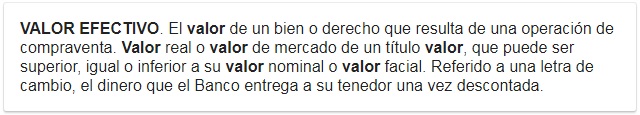 valor efectivo